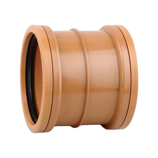 Wavin OsmaDrain Slip Coupler 110mm Brown