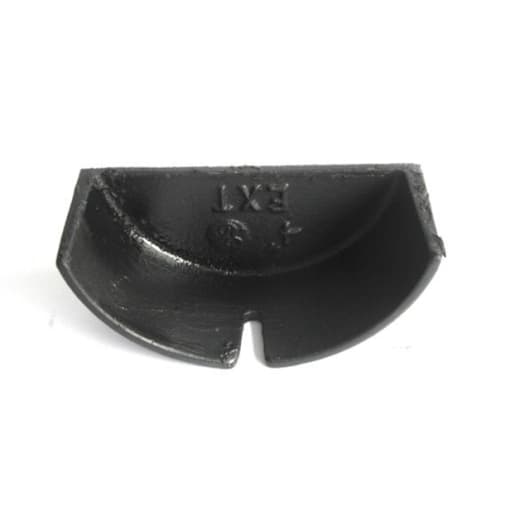 PAM Classical Rainwater Half Round Internal Stop End 115mm Dia Black