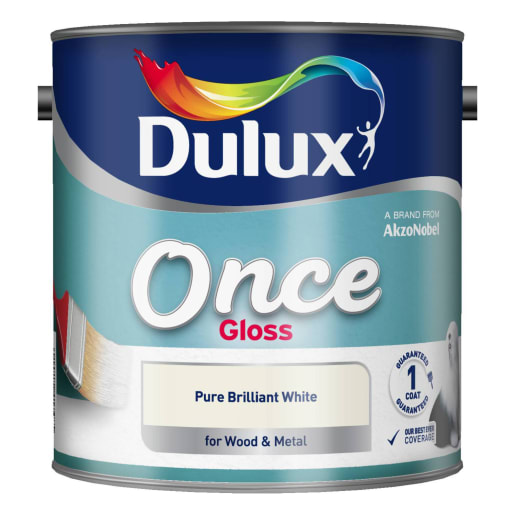 Dulux Once Gloss Paint 2.5L Pure Brilliant White