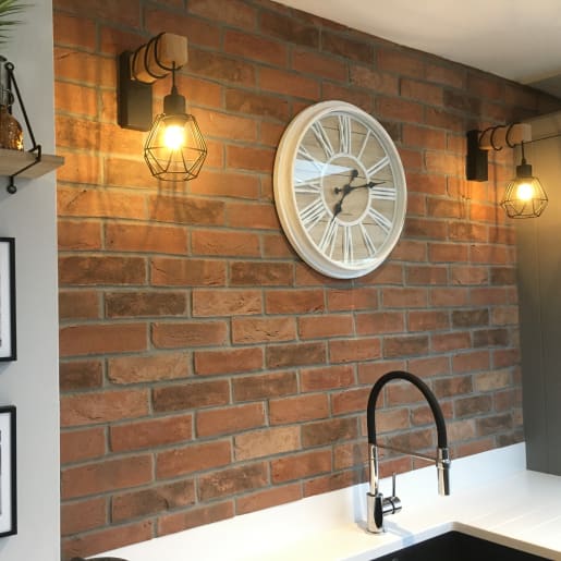 The Brick Tile Company Brick Slips Tile Blend 89 Red Box of 35