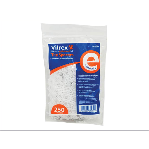 Vitrex Essential Tile Spacers 5mm Size 250 Pieces