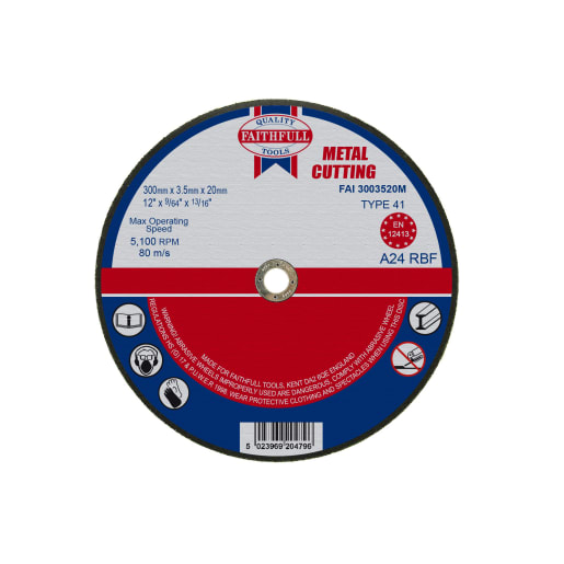 Faithfull Metal Cut Off Disc 3.5 x 300mm