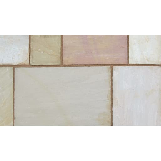 Marshalls Indian Sandstone Paving Slab 560 x 560 x 22mm Buff Multi