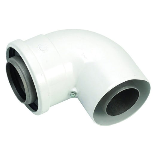 Worcester 90º Flue Bend 100mm White