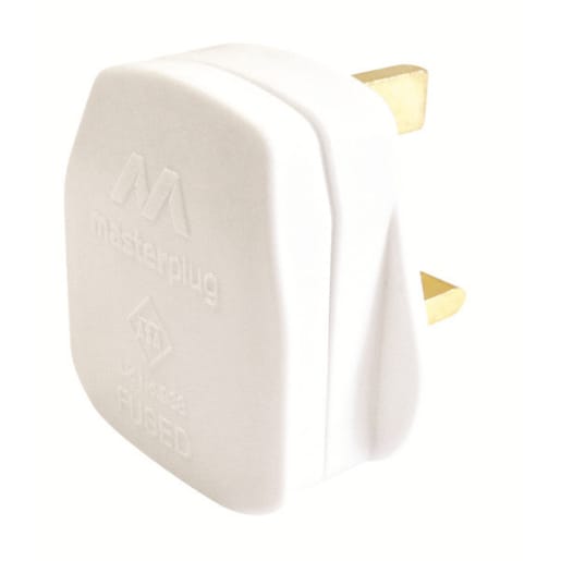 Diall 13A Fused Plug White - Screwfix