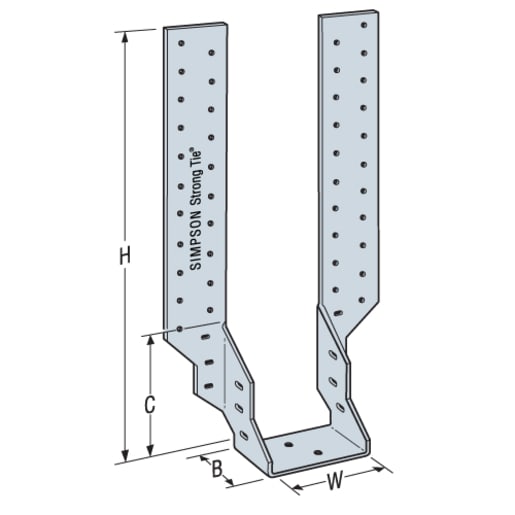 Simpson Strong-Tie Adjustable Height Joist Hanger Strap 75mm 