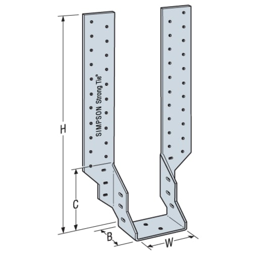 Simpson Strong-Tie Joist Hanger With Strap 452.5 x 125 x 1.5mm