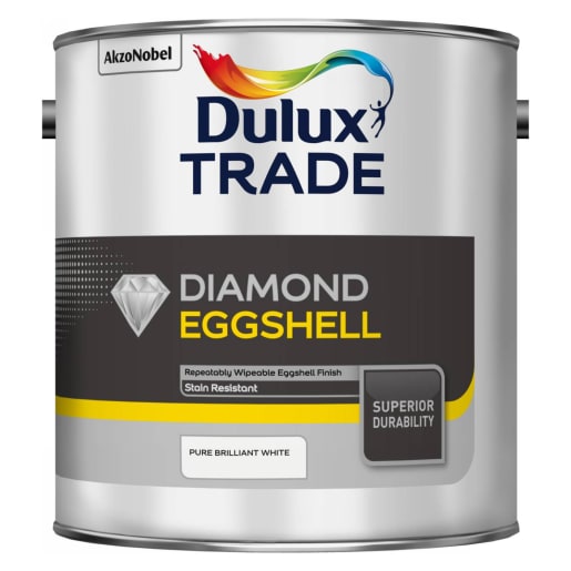 Dulux Trade Diamond Eggshell Paint 2.5L Pure Brilliant White