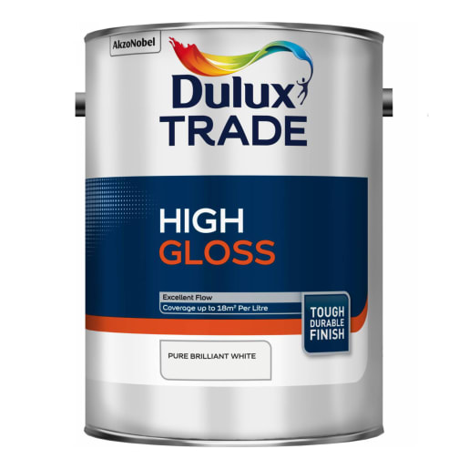 Dulux Trade High Gloss Paint 5L Pure Brilliant White