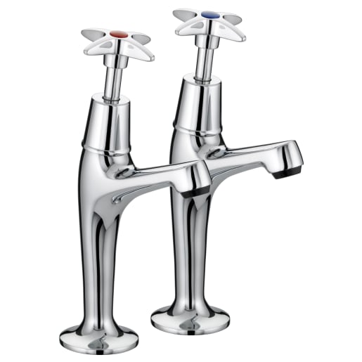 Bristan Lever X Head High Neck Pillar Tap 182mm H Chrome