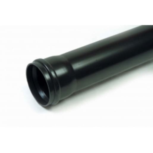 Polypipe Soil Single Socket Pipe 2m x 110mm Black