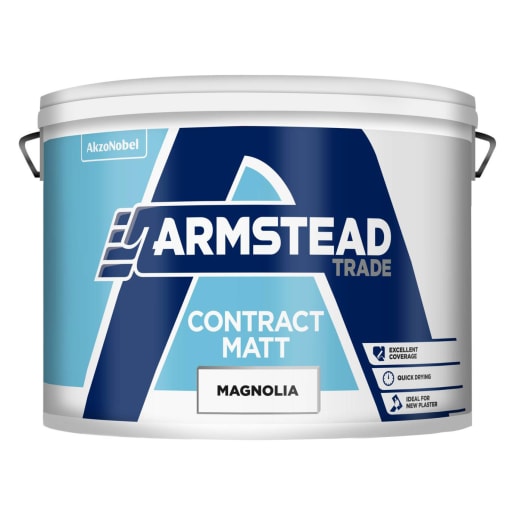 Armstead Trade Contract Matt Emulsion Paint 10L Magnolia