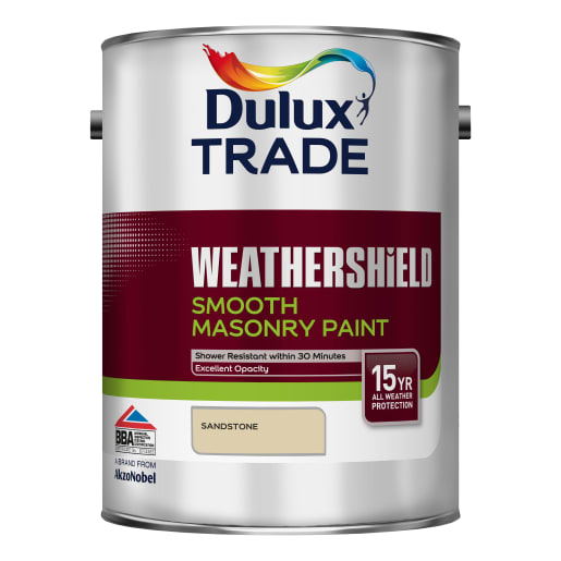 Dulux Trade Weathershield Smooth Masonry Paint Sandstone 5 Litres