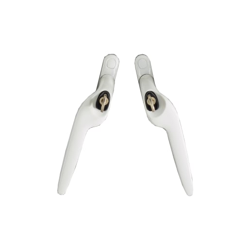 Locking Right Hand Espag Handle White/Black Button 40mm Spindle