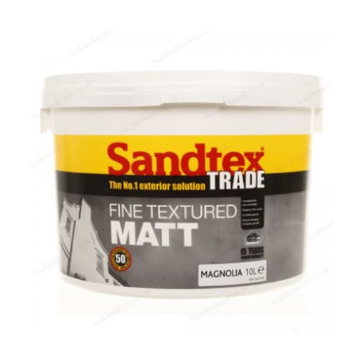 Sandtex Fine Textured Matt Paint 5 Litres Magnolia