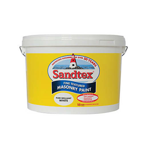 Sandtex Fine Textured Matt Paint 5 Litres Brilliant White