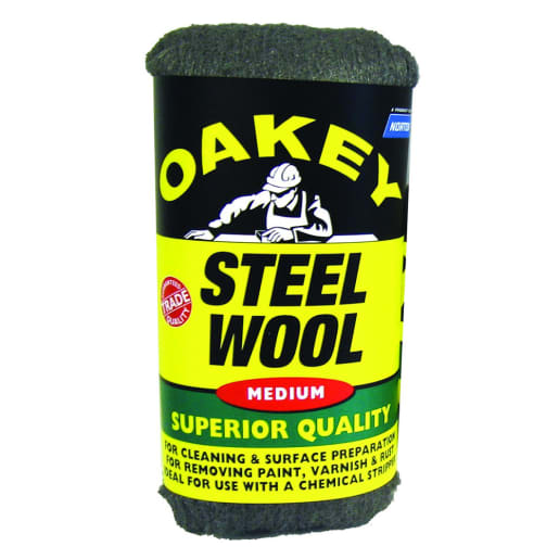 Oakey Steel Wool Roll 2C Medium Black