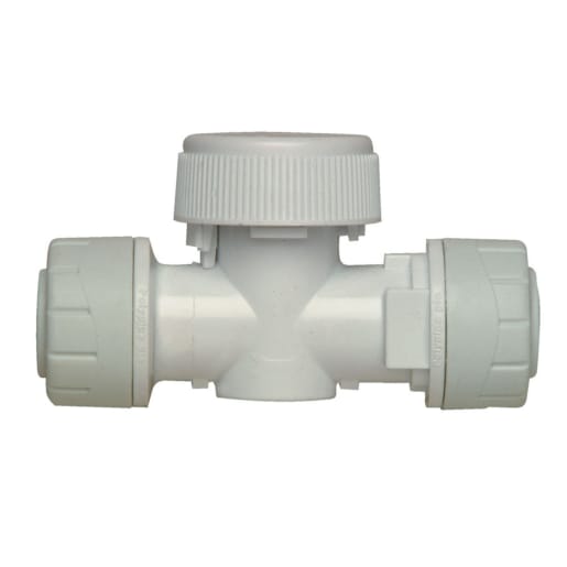 PolyPlumb PB5915 Shut Off Valve 15mm x 15mm White