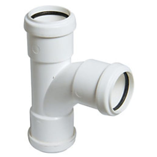 Polypipe Waste Push Fit 91.25° Swept Tee 32mm White