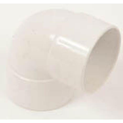 Polypipe 90° Knuckle Bend 50mm White WS64W