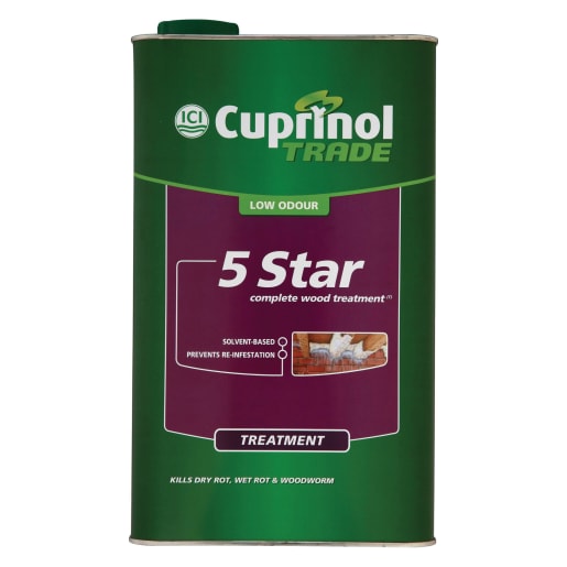 Cuprinol 5 Star Complete Wood Treatment Water Based 5L Clear