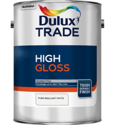 Dulux Trade High Gloss Paint 5L White