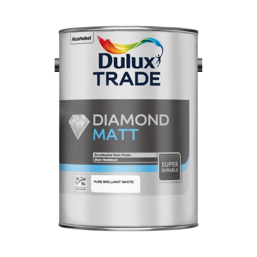 Dulux Trade Diamond Matt Paint 5L Pure Brilliant White