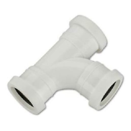 Polypipe Waste Push Fit 91.25° Swept Tee 40mm White