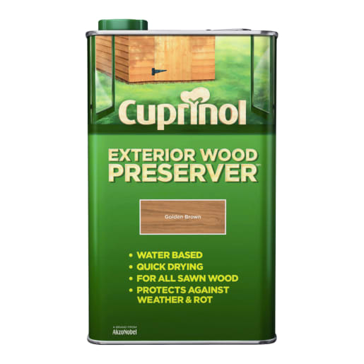 Cuprinol Trade External Wood Preserver 5 Litre Golden Brown