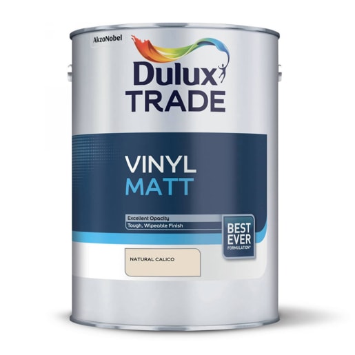 Dulux Trade Vinyl Matt Emulsion Paint 5 Litres Natural Calico