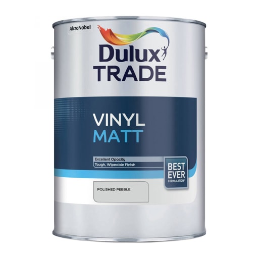 Dulux Trade Vinyl Matt Emulsion Paint 5 Litres Polished pebble