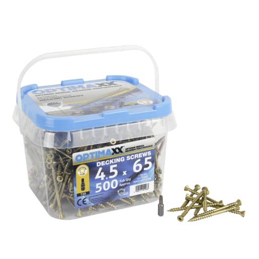 Optimaxx Extreme Performance Decking Screw 4.5 x 65mm Tub of 500