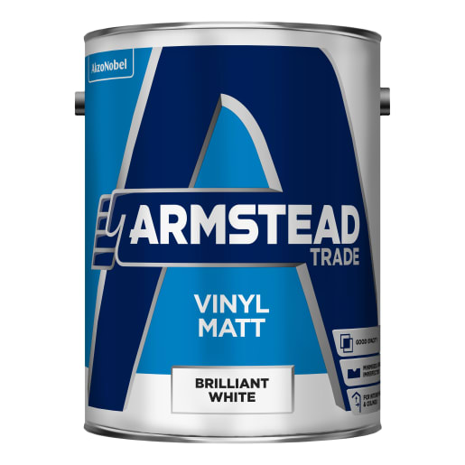 Armstead Trade Vinyl Matt 5 Litre Brilliant White