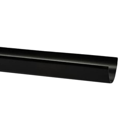 Polypipe Polyflow Gutter 72 x 117mm x 4m Black