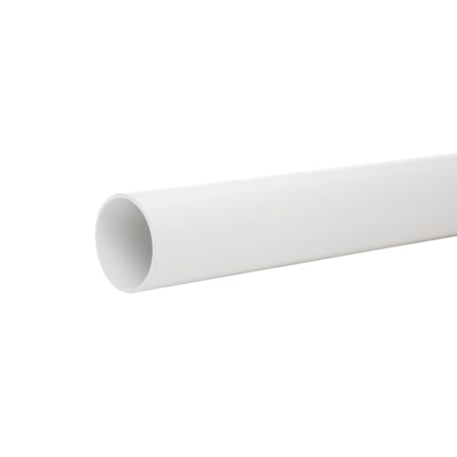 Polypipe Waste Push Fit Pipe 3m x 40mm White