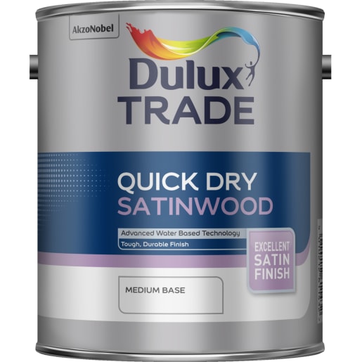 Dulux Trade Quick Dry Satinwood Pure Brilliant White 1 Litre