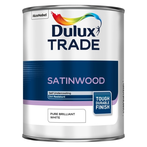 Dulux Trade Satinwood Paint 1L Pure Brilliant White
