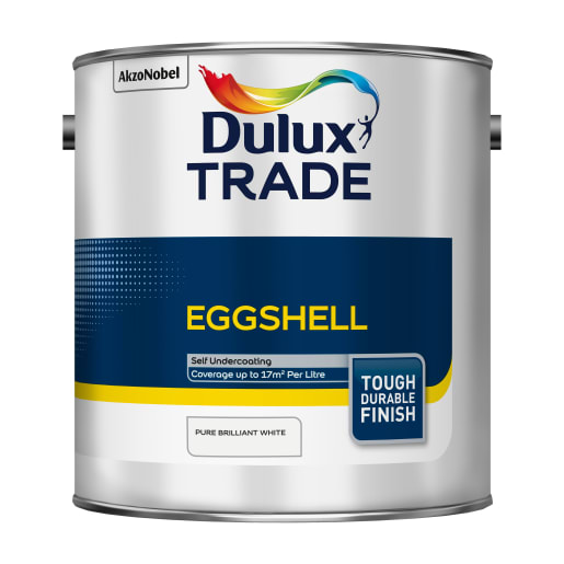 Dulux Trade Eggshell Paint 2.5L Pure Brilliant White