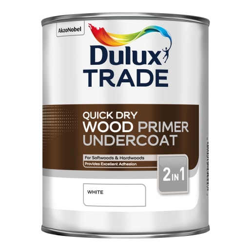 Dulux Trade Quick Dry Wood Primer Undercoat 1L White