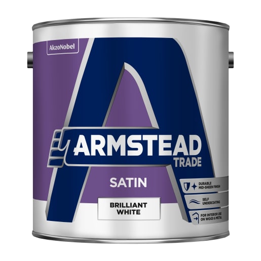 Armstead Trade Satin Paint 2.5L Brilliant White