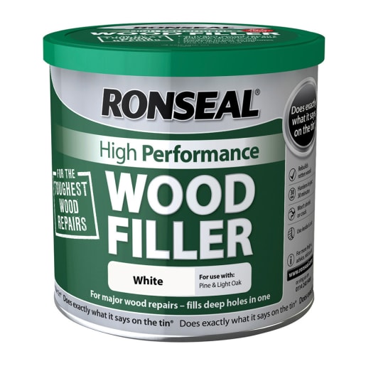 Ronseal High Performance Wood Filler 550g White