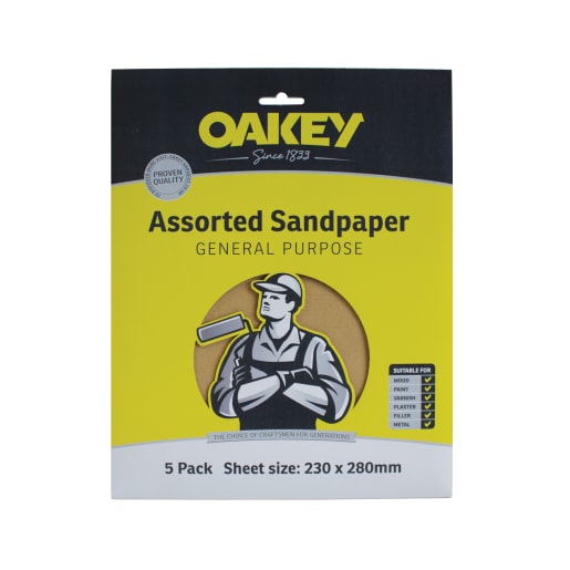 Oakey Sandpaper 230 x 280mm Light Brown