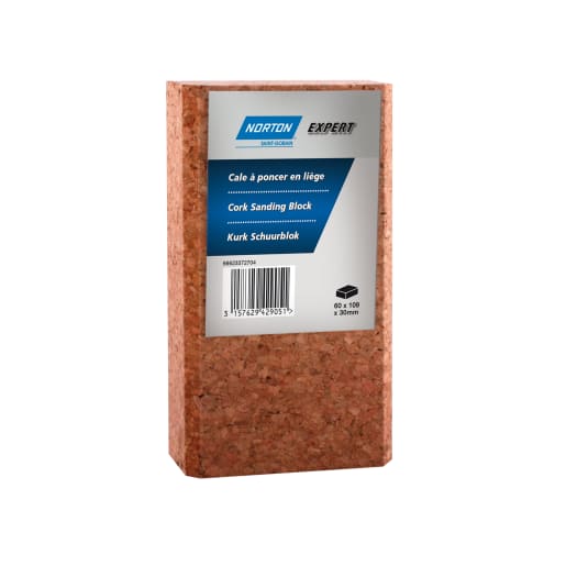 Norton Expert cork sanding block 109 x 62 x 30