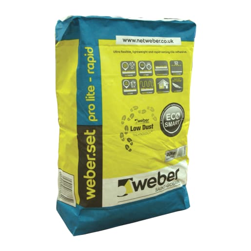 Weber Fix Plus Tile Adhesive 20kg White, 52 OFF