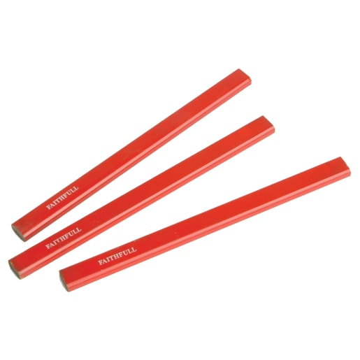 Faithfull Carpenter's Pencils Pack of 3