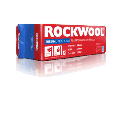 ROCKWOOL Thermal Insulation Batt 1200 x 455 x 100mm Pack of 6