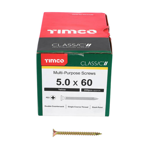 TIMco Classic Pozi Countersunk Wood Screw 5 x 60mm Box of 200