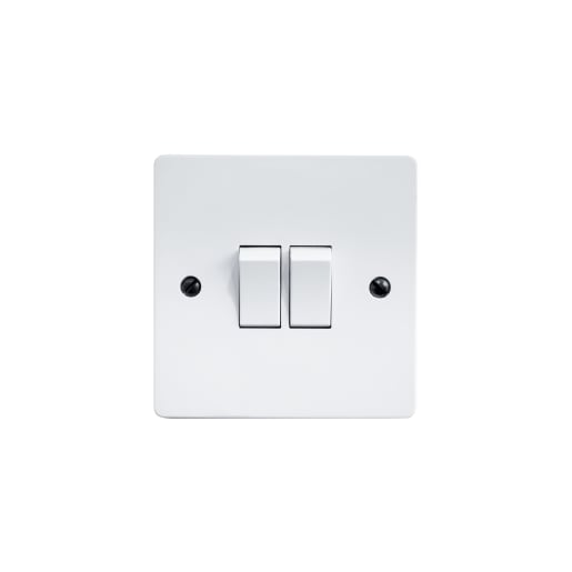 BG Electrical 2 Gang 2Way Switch White