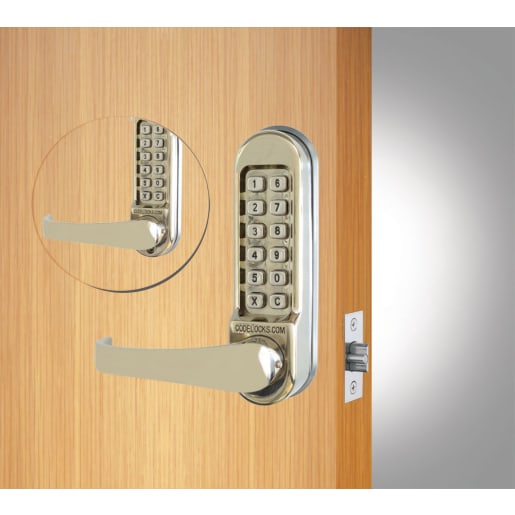 Codelocks Heavy Duty Lever Handle Type Digital Dead Latch Stainless Steel