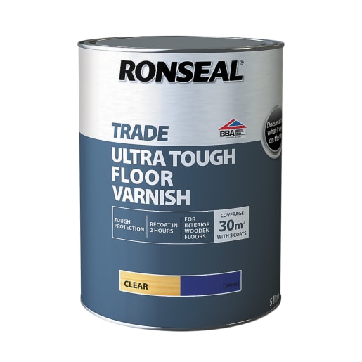 Ronseal Trade Ultra Tough Floor Varnish 5 Litres Satin